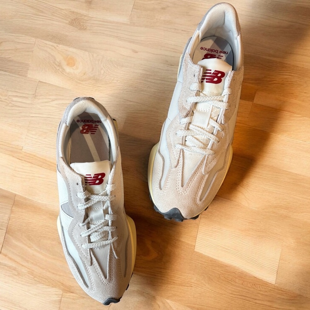 New Balance 327 Grey Sea Salt Raincloud Sneakers - Picture 4 of 16